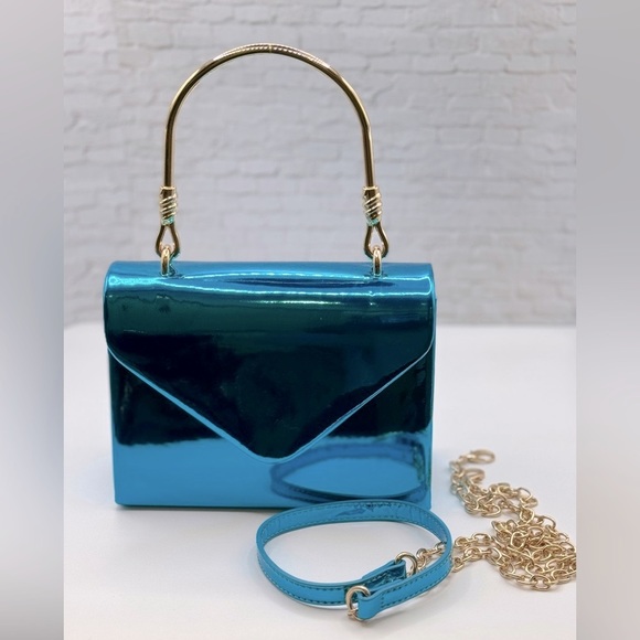 Mirror PU Metal Handle Bag - Picture 2 of 2